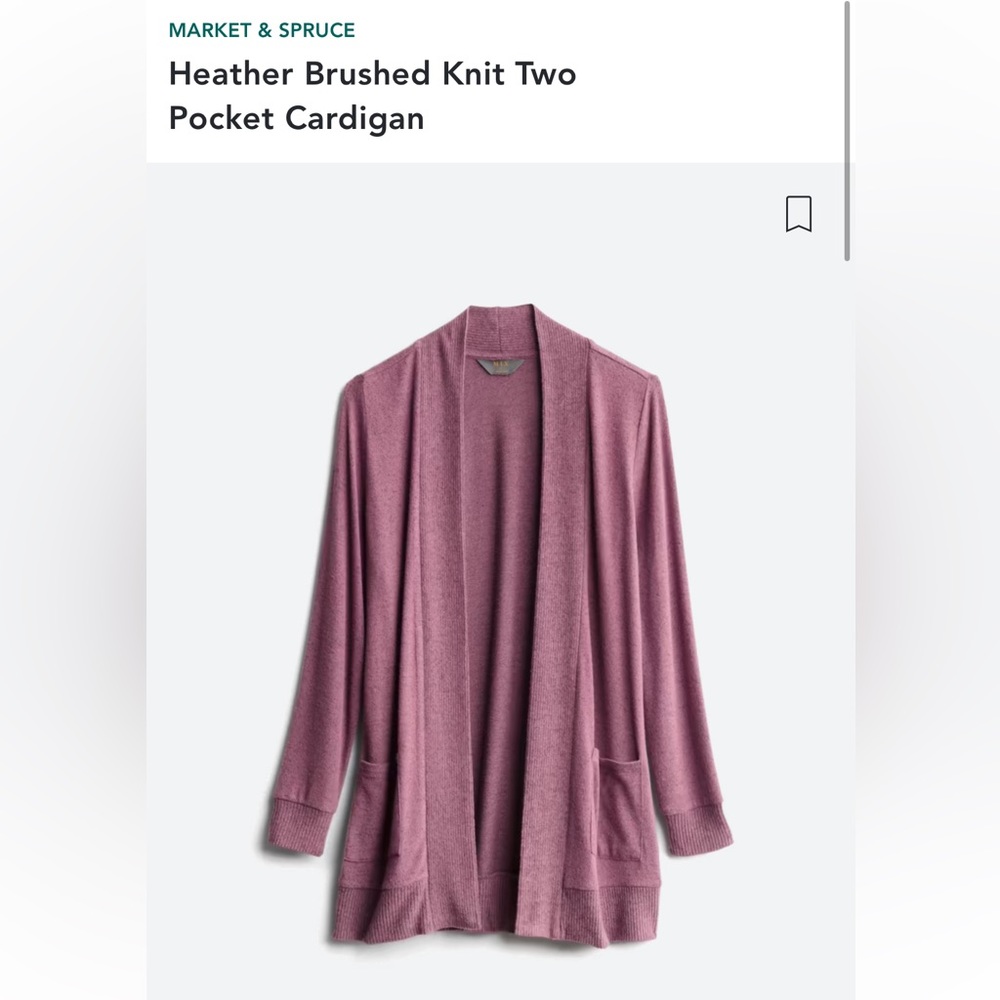 Market & Spruce Heather Brushed Knit Two-Pocket Cardigan size medium Stitchfix